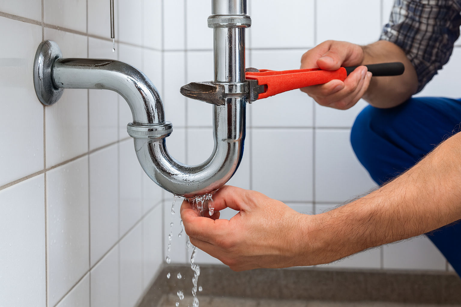 Professional Plumber in Black Hat